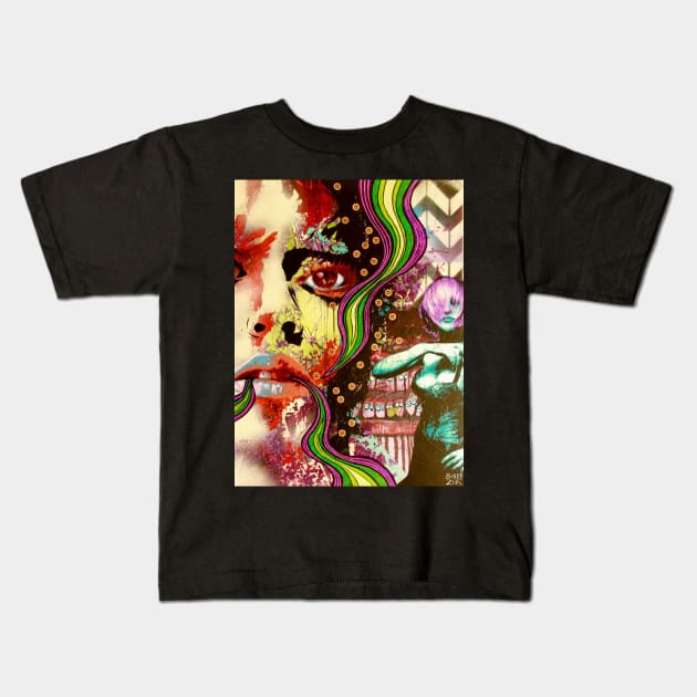 A Mind Is A Terrible Thing To Taste Kids T-Shirt by Bobby Zeik Art